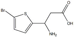 3-amino-3-(5-bromothien-2-yl)propanoic acid Struktur