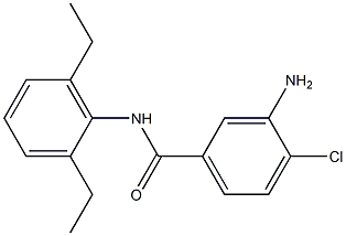 3-amino-4-chloro-N-(2,6-diethylphenyl)benzamide Struktur