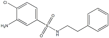 3-amino-4-chloro-N-(2-phenylethyl)benzene-1-sulfonamide Struktur