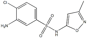 3-amino-4-chloro-N-(3-methyl-1,2-oxazol-5-yl)benzene-1-sulfonamide Struktur