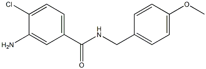 3-amino-4-chloro-N-[(4-methoxyphenyl)methyl]benzamide Struktur