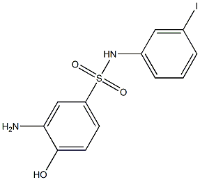 3-amino-4-hydroxy-N-(3-iodophenyl)benzene-1-sulfonamide Struktur