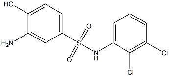 3-amino-N-(2,3-dichlorophenyl)-4-hydroxybenzene-1-sulfonamide Struktur