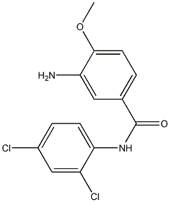 3-amino-N-(2,4-dichlorophenyl)-4-methoxybenzamide Struktur