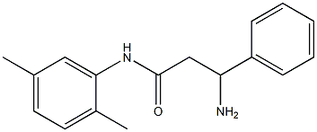 3-amino-N-(2,5-dimethylphenyl)-3-phenylpropanamide Struktur