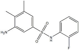 3-amino-N-(2-fluorophenyl)-4,5-dimethylbenzene-1-sulfonamide Struktur