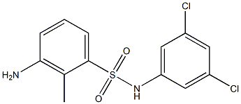 3-amino-N-(3,5-dichlorophenyl)-2-methylbenzene-1-sulfonamide Struktur