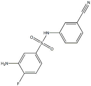 3-amino-N-(3-cyanophenyl)-4-fluorobenzene-1-sulfonamide Struktur