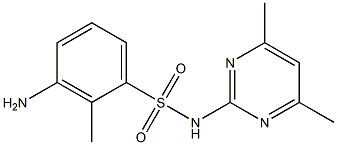 3-amino-N-(4,6-dimethylpyrimidin-2-yl)-2-methylbenzene-1-sulfonamide Struktur