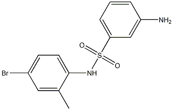 3-amino-N-(4-bromo-2-methylphenyl)benzene-1-sulfonamide Struktur