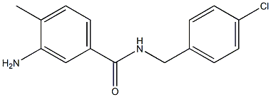 3-amino-N-[(4-chlorophenyl)methyl]-4-methylbenzamide Struktur