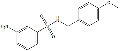 3-amino-N-[(4-methoxyphenyl)methyl]benzene-1-sulfonamide Struktur