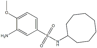 3-amino-N-cyclooctyl-4-methoxybenzene-1-sulfonamide Struktur