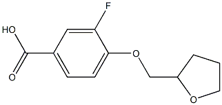 3-fluoro-4-(oxolan-2-ylmethoxy)benzoic acid Struktur