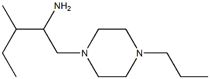 3-methyl-1-(4-propylpiperazin-1-yl)pentan-2-amine Struktur