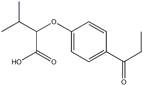 3-methyl-2-(4-propanoylphenoxy)butanoic acid Struktur