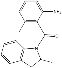 3-methyl-2-[(2-methyl-2,3-dihydro-1H-indol-1-yl)carbonyl]aniline Struktur