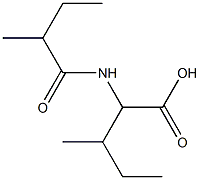 3-methyl-2-[(2-methylbutanoyl)amino]pentanoic acid Struktur