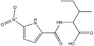 3-methyl-2-[(5-nitro-1H-pyrrol-2-yl)formamido]pentanoic acid Struktur