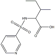 3-methyl-2-[(pyridin-3-ylsulfonyl)amino]pentanoic acid Struktur