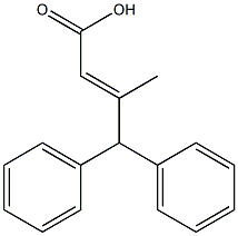 3-methyl-4,4-diphenylbut-2-enoic acid Struktur