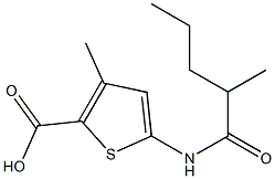 3-methyl-5-(2-methylpentanamido)thiophene-2-carboxylic acid Struktur