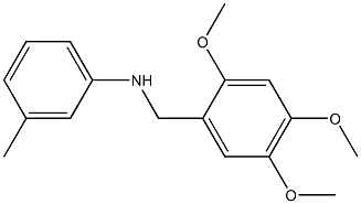 3-methyl-N-[(2,4,5-trimethoxyphenyl)methyl]aniline Struktur