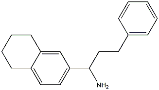 3-phenyl-1-(5,6,7,8-tetrahydronaphthalen-2-yl)propan-1-amine Struktur