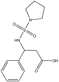 3-phenyl-3-[(pyrrolidine-1-sulfonyl)amino]propanoic acid Struktur