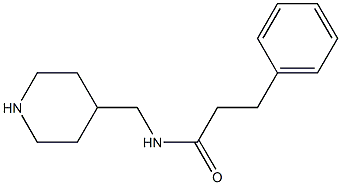 3-phenyl-N-(piperidin-4-ylmethyl)propanamide Struktur