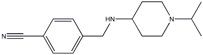 4-({[1-(propan-2-yl)piperidin-4-yl]amino}methyl)benzonitrile Struktur