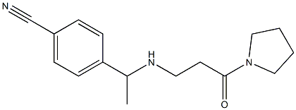 4-(1-{[3-oxo-3-(pyrrolidin-1-yl)propyl]amino}ethyl)benzonitrile Struktur