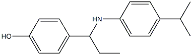 4-(1-{[4-(propan-2-yl)phenyl]amino}propyl)phenol Struktur