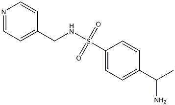 4-(1-aminoethyl)-N-(pyridin-4-ylmethyl)benzene-1-sulfonamide Struktur