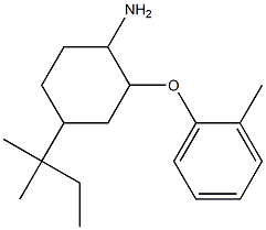 4-(2-methylbutan-2-yl)-2-(2-methylphenoxy)cyclohexan-1-amine Struktur