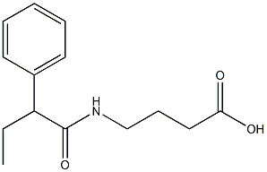 4-(2-phenylbutanamido)butanoic acid Struktur