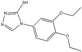 4-(3,4-diethoxyphenyl)-4H-1,2,4-triazole-3-thiol Struktur