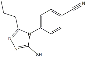 4-(3-propyl-5-sulfanyl-4H-1,2,4-triazol-4-yl)benzonitrile Struktur