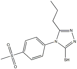 4-(4-methanesulfonylphenyl)-5-propyl-4H-1,2,4-triazole-3-thiol Struktur