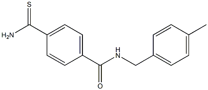 4-(aminocarbonothioyl)-N-(4-methylbenzyl)benzamide Struktur