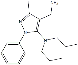 4-(aminomethyl)-3-methyl-1-phenyl-N,N-dipropyl-1H-pyrazol-5-amine Struktur