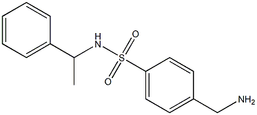 4-(aminomethyl)-N-(1-phenylethyl)benzenesulfonamide Struktur