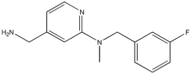 4-(aminomethyl)-N-[(3-fluorophenyl)methyl]-N-methylpyridin-2-amine Struktur