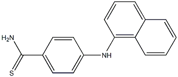 4-(naphthalen-1-ylamino)benzene-1-carbothioamide Struktur