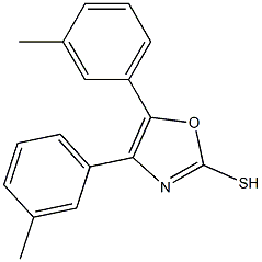 4,5-bis(3-methylphenyl)-1,3-oxazole-2-thiol Struktur