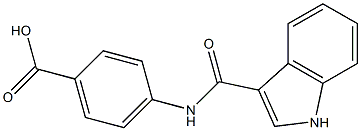 4-[(1H-indol-3-ylcarbonyl)amino]benzoic acid Struktur