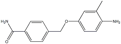 4-[(4-amino-3-methylphenoxy)methyl]benzamide Struktur