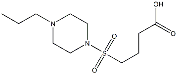 4-[(4-propylpiperazine-1-)sulfonyl]butanoic acid Struktur