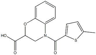 4-[(5-methylthiophen-2-yl)carbonyl]-3,4-dihydro-2H-1,4-benzoxazine-2-carboxylic acid Struktur