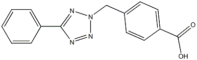 4-[(5-phenyl-2H-1,2,3,4-tetrazol-2-yl)methyl]benzoic acid Struktur